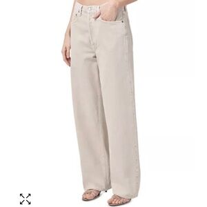 Agolde baggy low slung jeans in Tusk NWOT